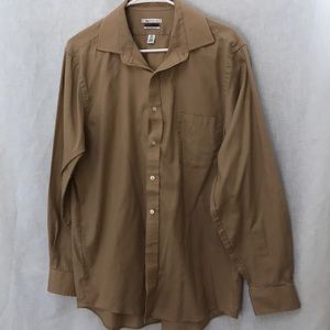 Van Heusen Flex Collar Regular Khaki Dress Shirt